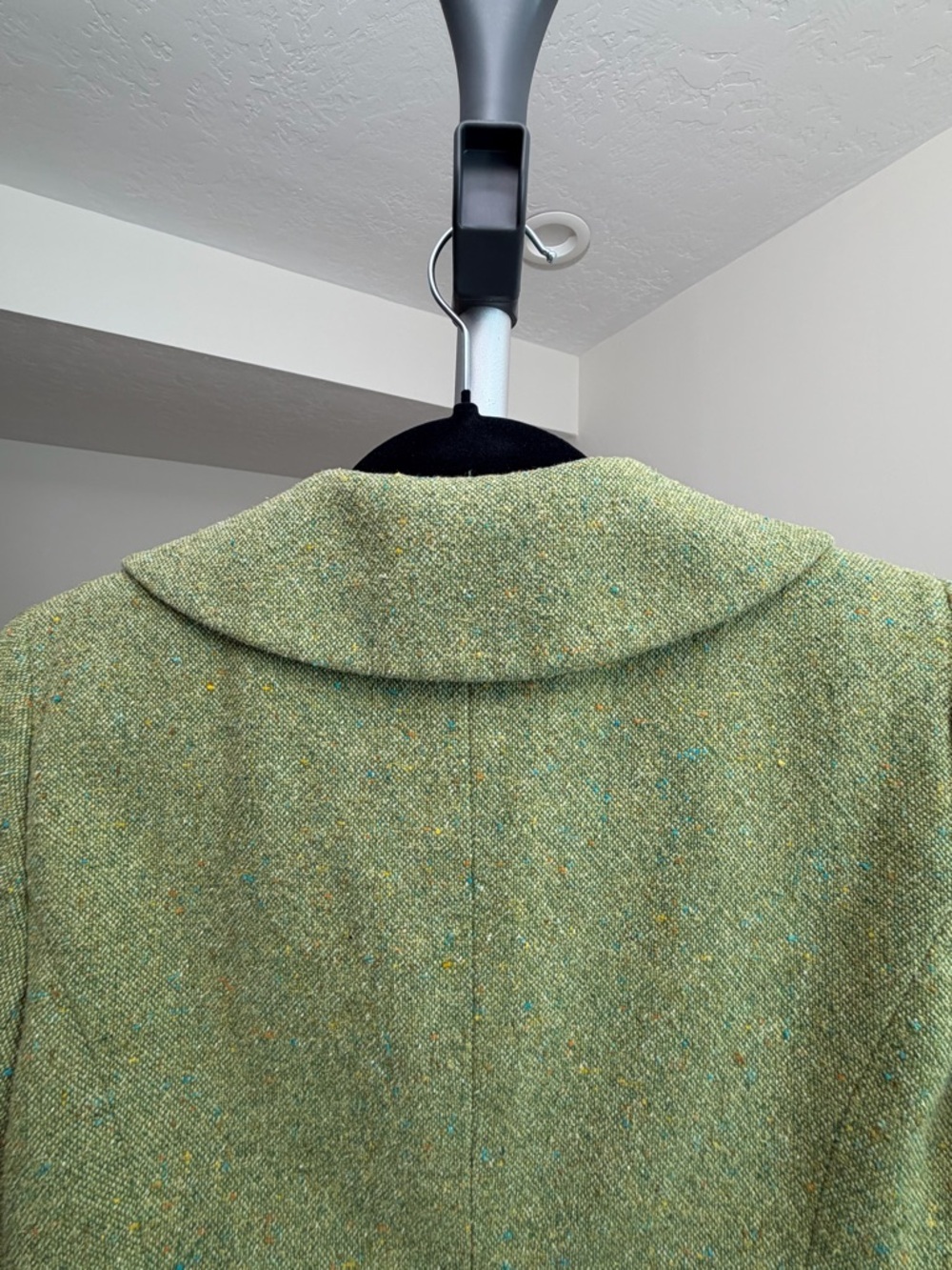 Women’s | LOFT Ann Taylor Petite Tweed Blazer, Sage Green | Size 4P Small - Picture 6 of 7